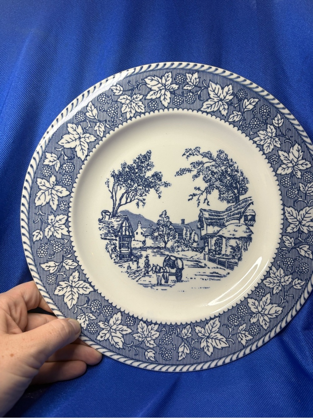 Shakespeare Country Blue White Transferware Plate Laughlin International 9”